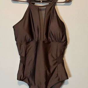 SHEIN Elegant Black Halter Swimsuit